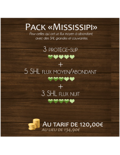 Pack de protections hygiéniques "Mississipi"
