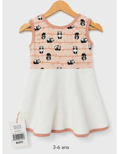3-12 mois & 3-6 ans | Robe rose panda