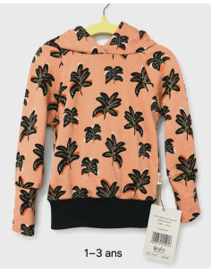 3-12 mois & 1-3 ans | Pull rose à capuche