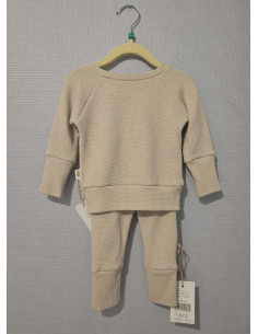 3-12 mois | Ensemble nid d'abeille beige