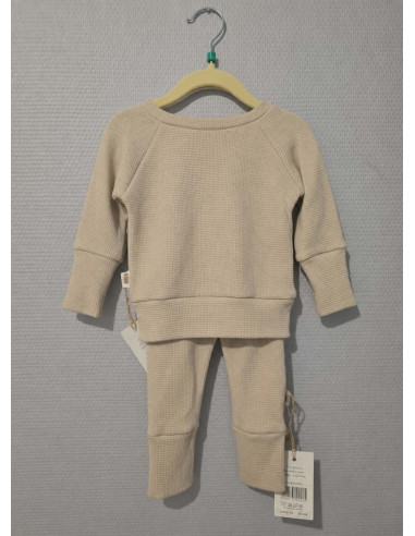 3-12 mois | Ensemble nid d'abeille beige